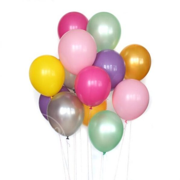 Букет воздушных шаров с гелием Пастель и перламутр