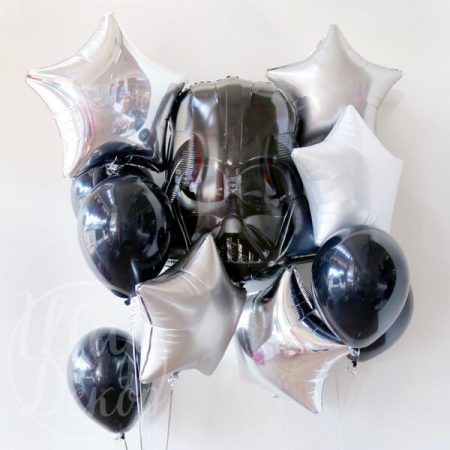 Букет воздушных шаров с гелием Звезды и Дарт Вейдер