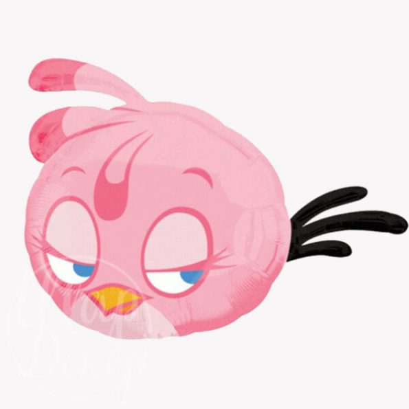 Шар воздушный с гелием Angry Birds розовая