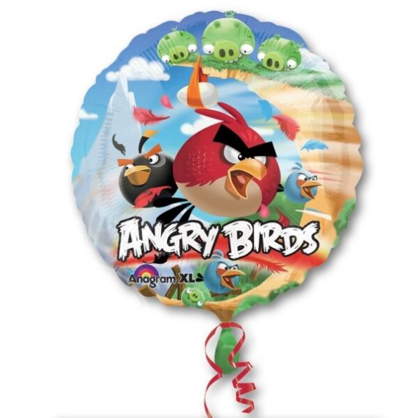 Шар воздушный с гелием круг Angry Birds