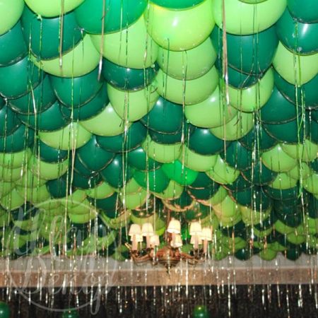 Шары воздушные под потолок зеленый и салатовый пастель