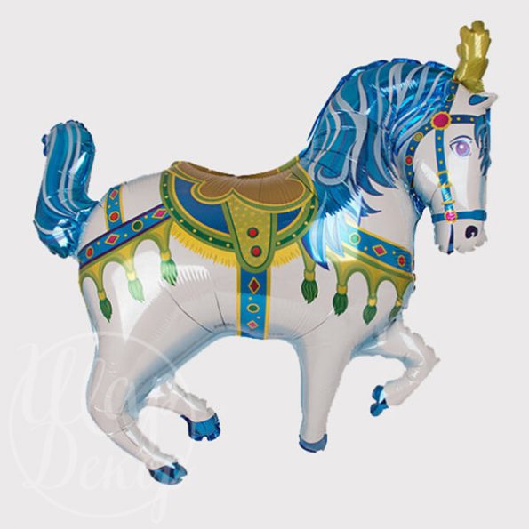 Шар воздушный с гелием Лошадь цирковая синяя