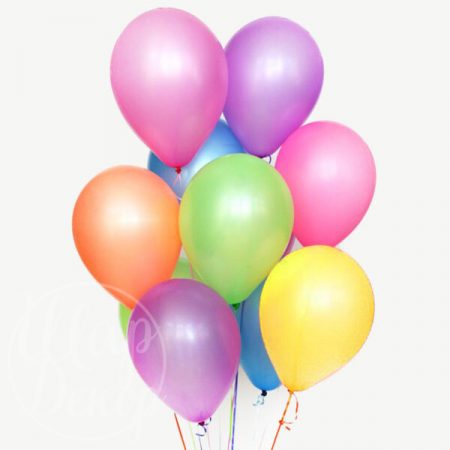 Букет из воздушных шаров с гелием Цветной неон