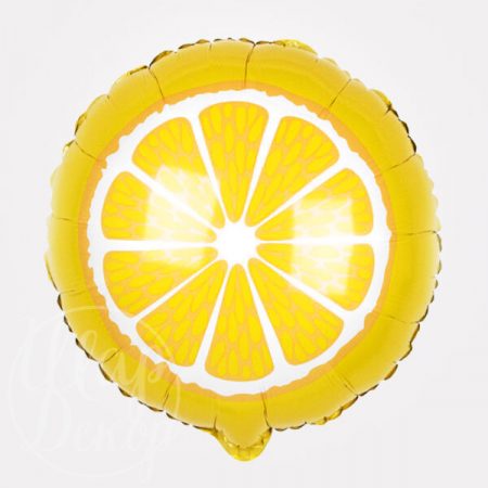 Шар воздушный с гелием круглый Лимон