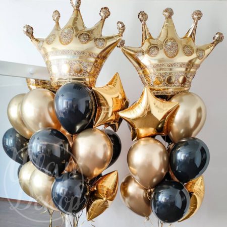 Набор воздушных шаров с гелием Золотая корона