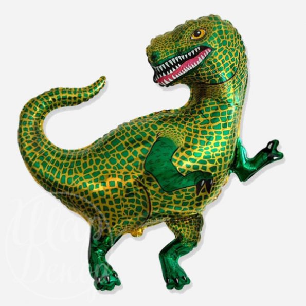 Шар воздушный с гелием Тираннозавр зеленый