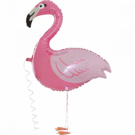 Шар ходячий с гелием Фламинго розовый