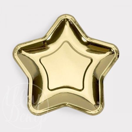 Тарелки бумажные Звезда золото 6 шт