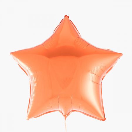 Шар воздушный с гелием звезда оранжевый
