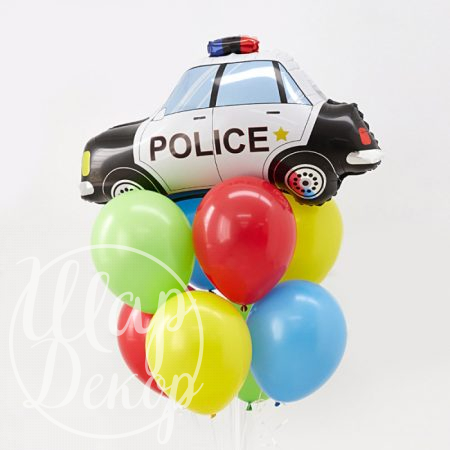 Букет шаров с гелием Полицейская машина