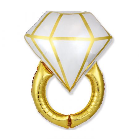 Шар с гелием кольцо золото с бриллиантом